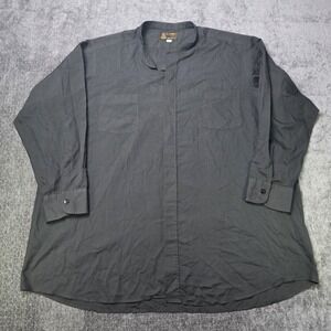 RJ Toomey Clergy Priest Shirt Mens 18.5 33 Made In USA Vtg Black Band Collar